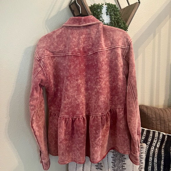 NWT Women's Red Sweatshirt Peplum Jacket Size M - Picture 12 of 15